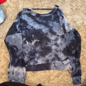 No Boundaries Blue Ribbed Top